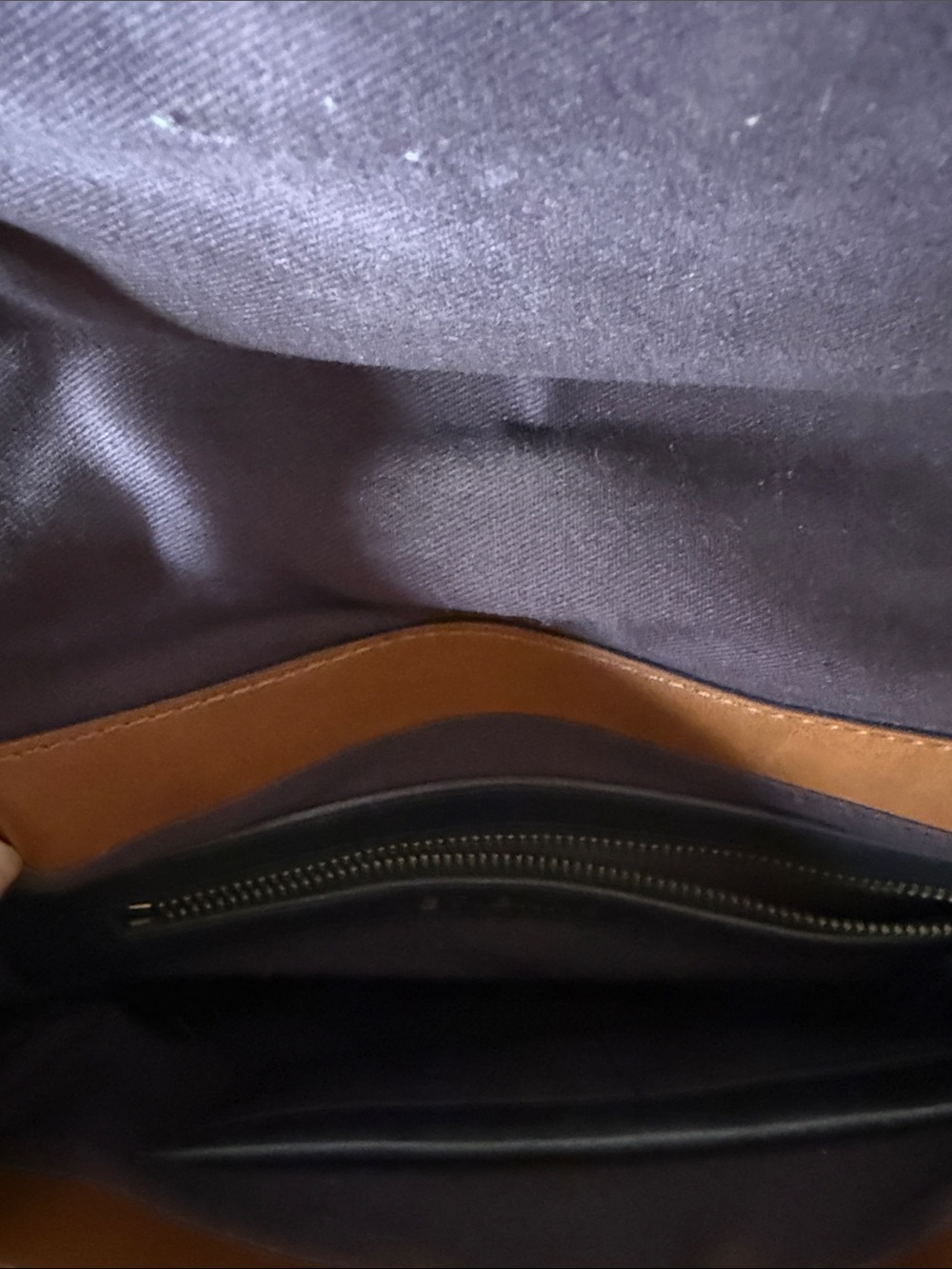Etienne Aigner Cognac Tan Top-Handle Satchel with Brass Ring - Picture 4 of 4